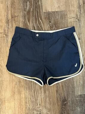Vintage Jantzen USA Navy Swim Trunks Shorts Mens Size 38 Made in USA Retro Beach